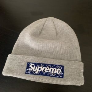 Supreme New Era Box Logo Beanie (FW19) Grey